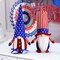 2 Pcs 4th of July Patriotic Gnomes Plush Decorations Mr & Mrs Handmade Swedish Tomte Gnome Scandinavian Elf Ornaments for American Memorial Day Independence Day Home Tiered Tray Decorations